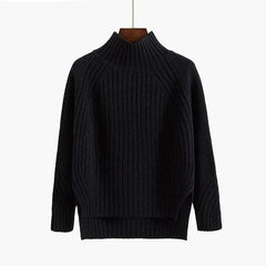 Women's ribbed turtleneck sweater