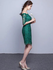 Elegant Lace Cocktail Off The Shoulder Sheath Party Mini Dress