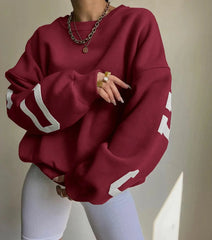 Women's fleece crewneck sweatshirt