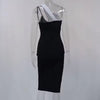Single Shoulder Cut-out Side Split Split Sleeveless Dresses