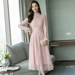 Lace Party Casual Runway Midi Dress