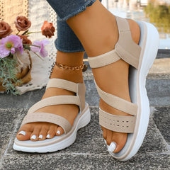 Sandals Casual Round Toe Wedge Fish Mouth Sports Sandals for Women