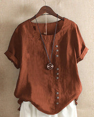 Women's Round Neck Chic Summer Blouse