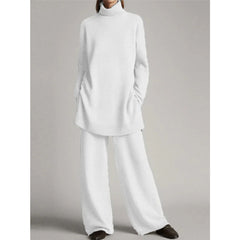 Women's Plus Size Turtleneck Sweater Set