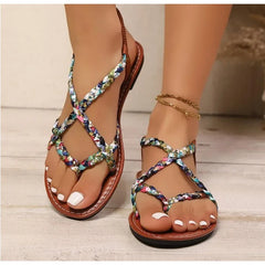 Fashionable Lightweight Large Size Beach Sandals for Round Head Comfortable Fish Mouth Casual Sandals