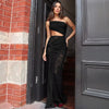 Elegant Bandage Top And Long Skirt Hollow Out 2 Piece Outfits