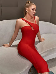 Hollow Out Sleeveless Club Party Bodycon Dress