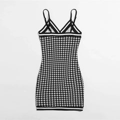 Spaghetti Strap V-Neck Slim Fit Pencil Short Pencil Dresses
