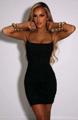Sequins Backless Mini Dress Robe Spaghetti Strap Sleeveless Ruched Party Short Dress Vestido