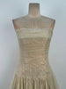 Casual Strapless High Waist Sequined Lace Mesh Strapless Maxi Dress