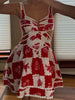 Elegant High Waist Square Neck Robe Hollow Out Backless Patchwork Print Mini Dress