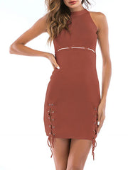 Bodycon Jewel Neck Casual Sleeveless Pencil Dress
