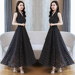 V-Neck Party Chiffon Dress