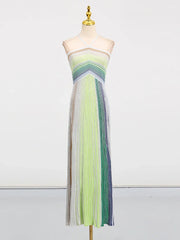 Vintage Halter Sleeveless High Waist Temperament Maxi Dress