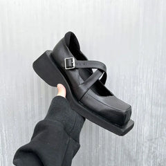 Square Toe Mary Jane Shoes