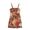 Elegant Painting Tassel Decoration Suspender Skirt Mini Dress