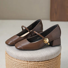 Elegant Chunky Wedge High Heel