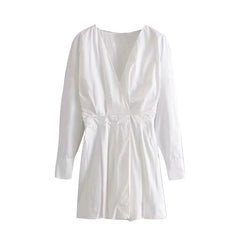 Stylish V Neck Casual Mini Dress