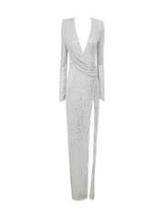 Sequin long sleeve Club Evening Party dress