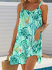 Casual Print Knitting Regular Fit Medium Stretch Mini Dress