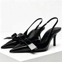 Black Pointed Toe Thin High Heel