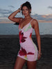 Bohemian Spaghetti Strap Floral Bodycon Beach Style Mini Dress