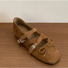 Spring Autumn Butterfly-knot Flats Concise Ladies Ballet Style Shoes