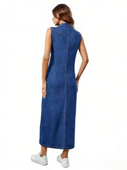 Women's Maxi Button Down Denim Dress