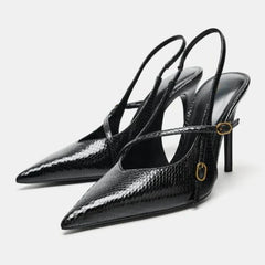 Novelty Textured Leather High Heel