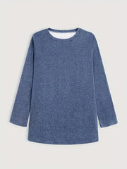 Women's fleece-lined sweatshirt tunic