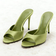 Brown Satin Heel