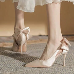 White Thin Heel