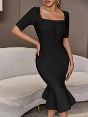 Short Sleeve Club Evening Party Dress