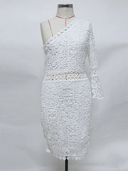 Casual Long Sleeves Open Shoulder Bodycon Midi Dresses