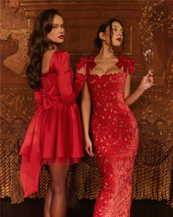 Elegant Bows Lace Birthday Party Bodycon Maxi Dress