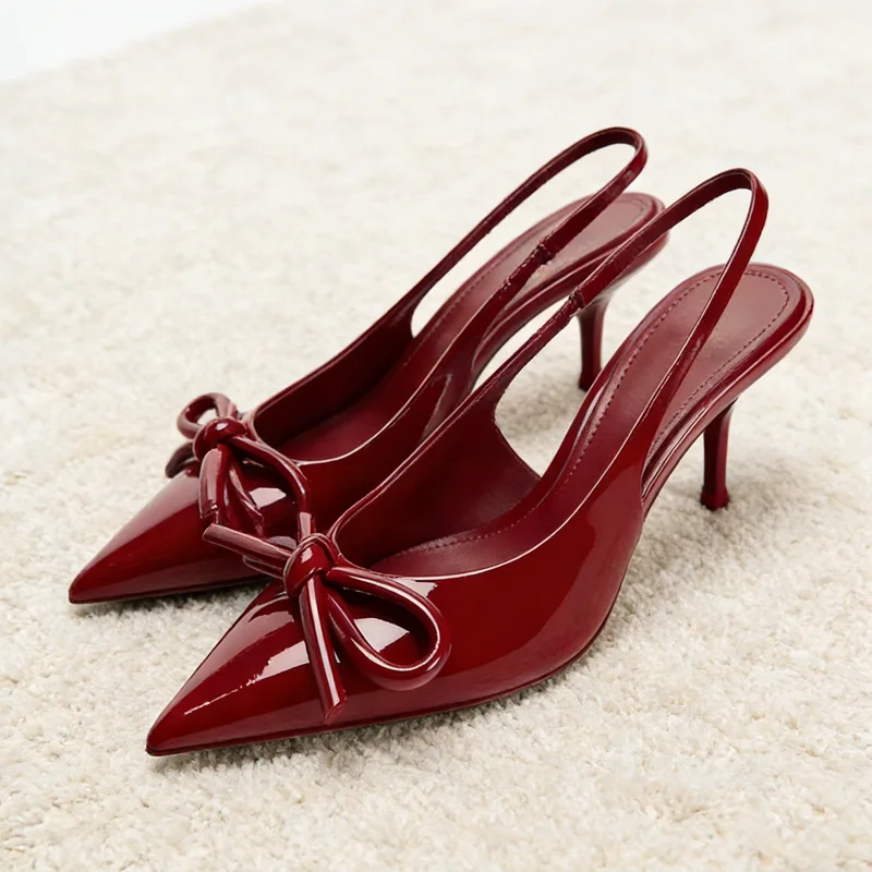 Luxury Designer Red Bow High Heel