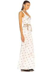 Ruffles Floral Club Party Maxi Dress