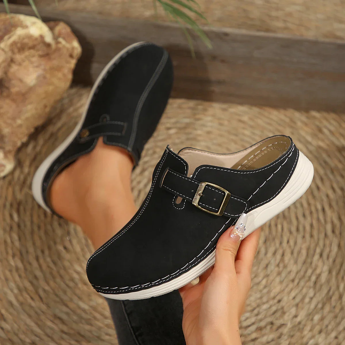 Large Size 42 Baotou Half Slippers for Spring Shoes