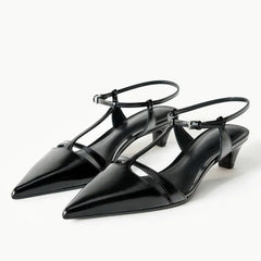 Black Elegant Kitten Heel