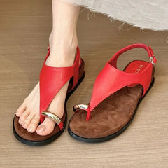 Metal Decoration Design Brand Slippers Clip Toe Slide Sandal Comfort Non-Slip Vacation Beach Flip-flop