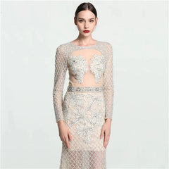 Elegant Mermaid Tulle Evening Party Dress