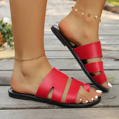 Minimalist Thong Sandals Flat Sandals Outdoor Beach Vacation Leisure Shoes
