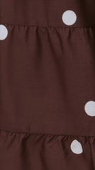 Kiana Midi Dress - Chocolate Polka