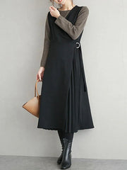 Maxi Dress V-Neck Polyester Casual Asymmetrical Floor Length Dress