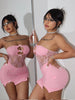 Elegant Strapless Baby dolls Club Party Hip Package Skirt Mini Dress