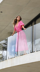 Erin Midi Dress - Pink
