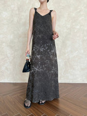 Colorblock Spliced Printed V Neck Sleeveless Loose Temperament Basics Dresses