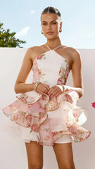 Soraya Mini Dress - Pink Floral