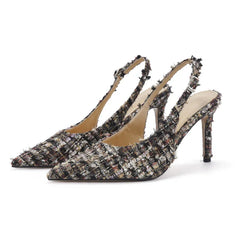 Designer Costume Tweed High Heel