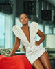 Elegant Sweetheart Strapless Embellished Birthday Party Mini Dress